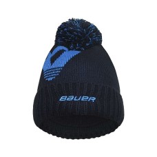 Шапка Bauer S24 INTARSIA KNIT POM NAV/BLU YTH
