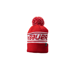Шапка Bauer S24 TEAM RIBBED POM RED SR
