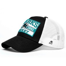 Бейсболка A&C San Jose Sharks, бело-чёрно-зелён., 28129