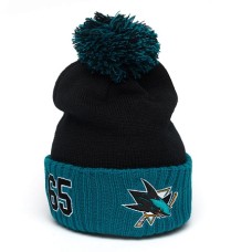Шапка A&C San Jose Sharks №65, чёрн.-зелён., 59260