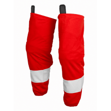Гамаши HOCKEY STYLE красные c полосой бел. JR
