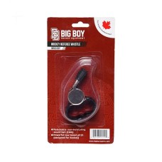 Свисток металлический BIG BOY с держателем для пальцев (с пластиковой насадкой)
